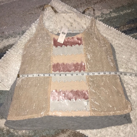 NWT Anthropologie Tiny Sequins & Velvet Layered M - Picture 4 of 8